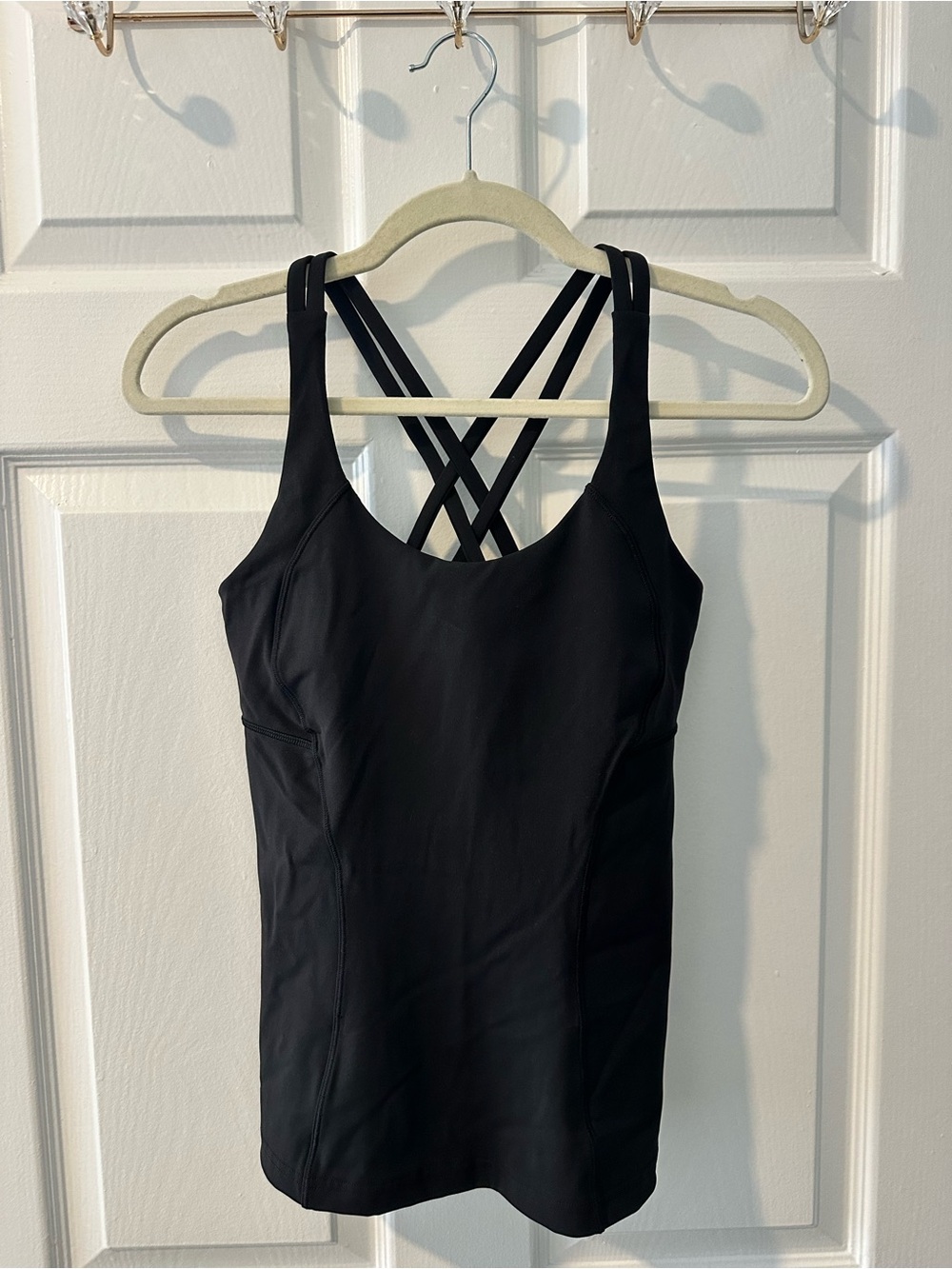 lululemon athletica Black Tank Top with Crisscross Straps